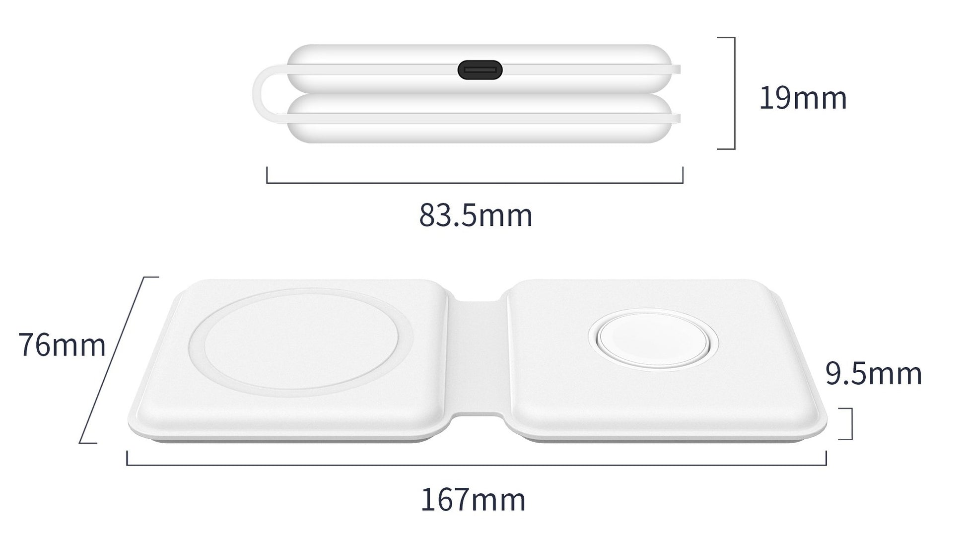 Cargador Magsafe Duo Alpha™ cromado - ENGLA Chile ®