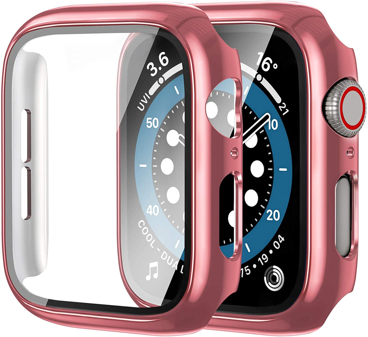 Crystal ™ - Protector de pantalla Apple Watch con vidrio templado - ENGLA Chile ® pink gold / 45mm series 7
