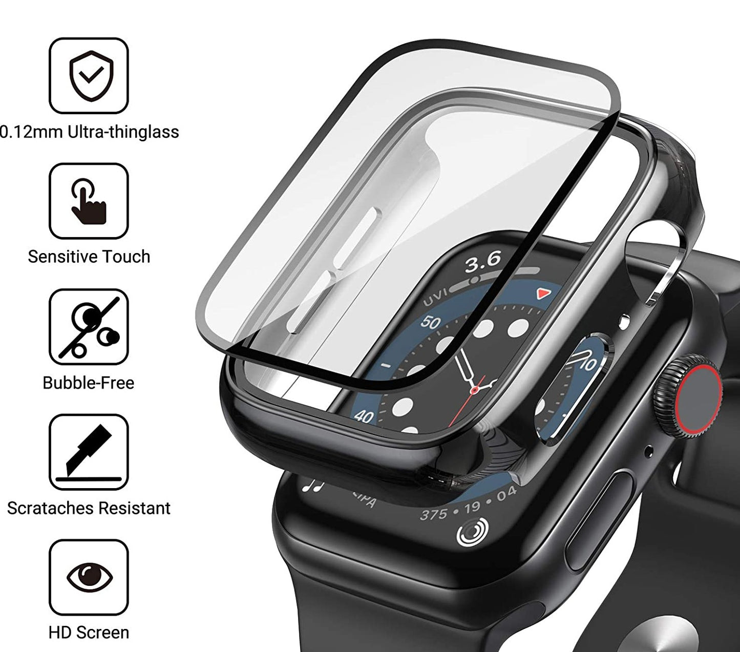 Crystal ™ - Protector de pantalla Apple Watch con vidrio templado - ENGLA Chile ®