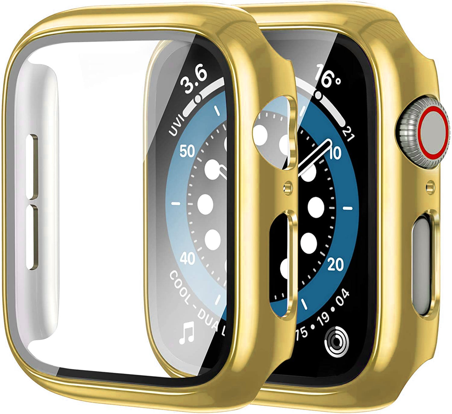 Crystal ™ - Protector de pantalla Apple Watch con vidrio templado - ENGLA Chile ® gold / 45mm series 7