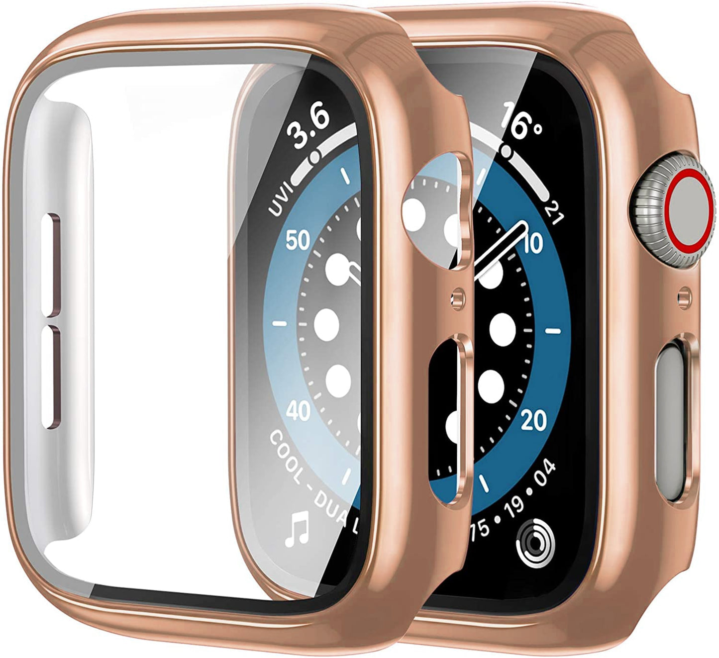Crystal ™ - Protector de pantalla Apple Watch con vidrio templado - ENGLA Chile ® rose gold / 45mm series 7