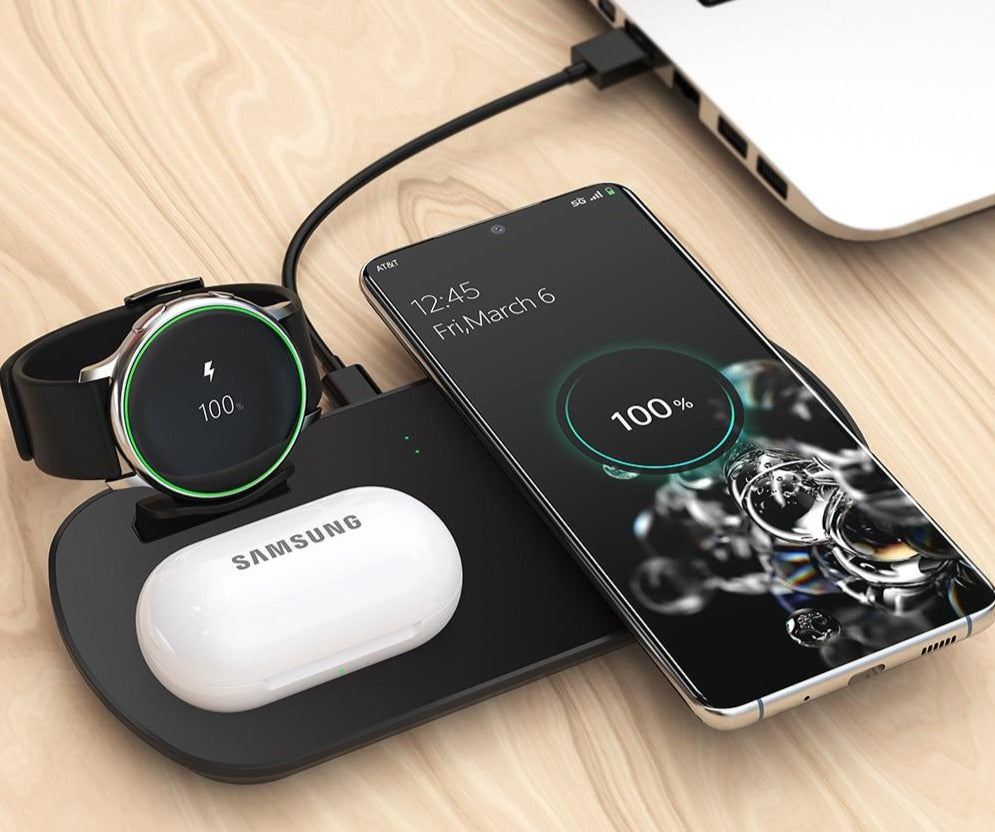 Dock de carga inalámbrico Dock™ 3 en 1 para iPhone y Samsung - ENGLA Chile ®