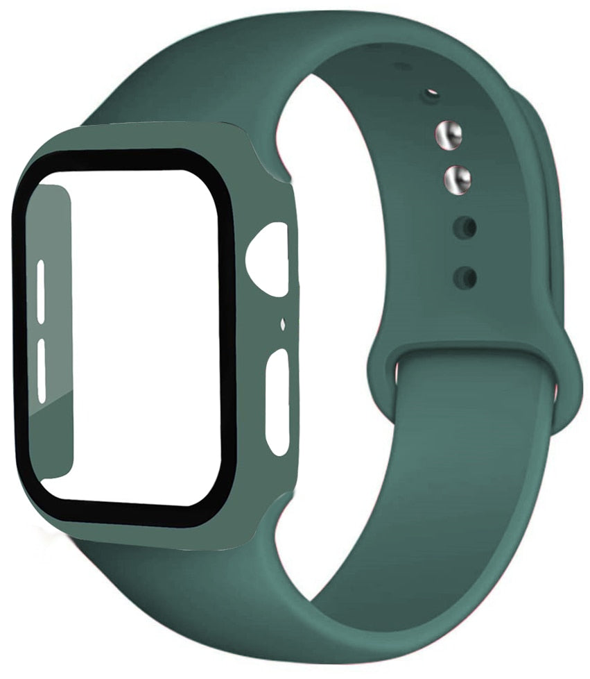 Correa de silicona + protector con vidrio templado para Apple Watch - ENGLA Chile ®