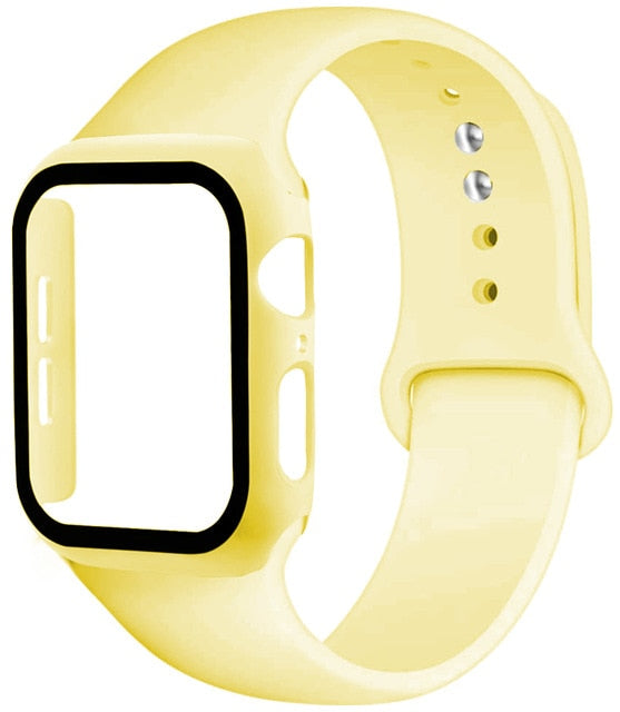 Correa de silicona + protector con vidrio templado para Apple Watch - ENGLA Chile ®