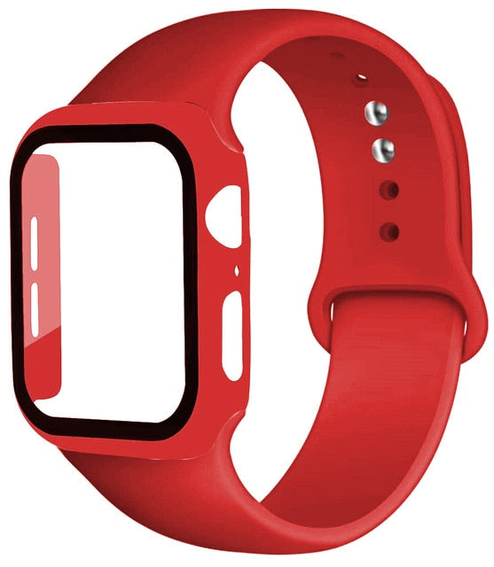 Correa de silicona + protector con vidrio templado para Apple Watch - ENGLA Chile ®