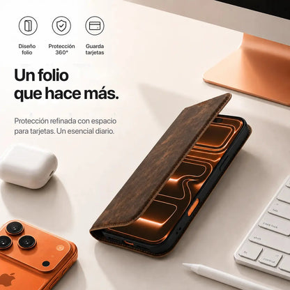 Un folio que hace más — protección con espacio para tarjetas