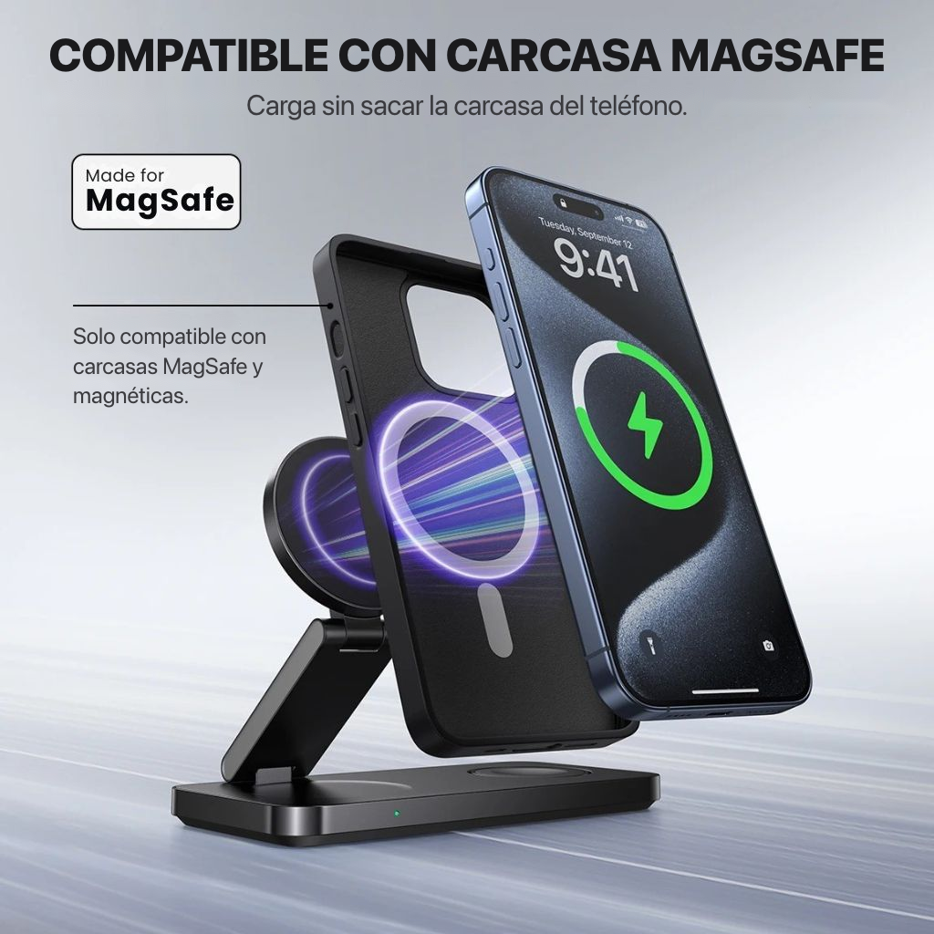 Compatible con carcasa MagSafe