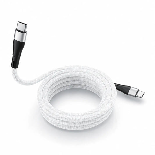Cable Magnético USB-C MagCable Titanium White