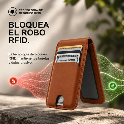 MagWallet Café Castaño — bloqueo RFID