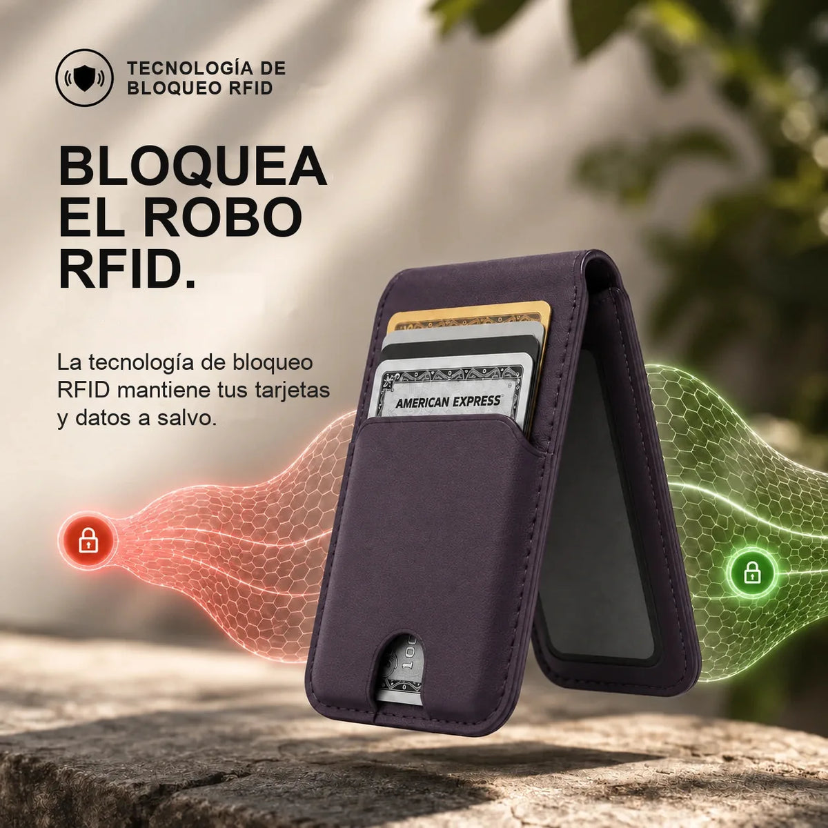 MagWallet Lavanda — bloqueo RFID
