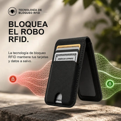 MagWallet Negro Medianoche — bloqueo RFID