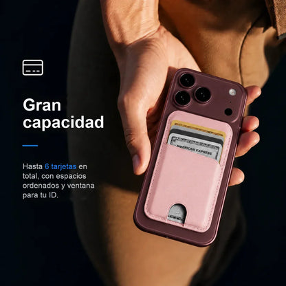 MagWallet Rosa Palo — capacidad de tarjetas
