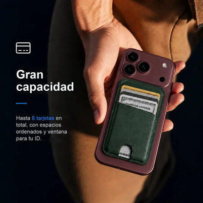 MagWallet Verde Esmeralda — capacidad de tarjetas