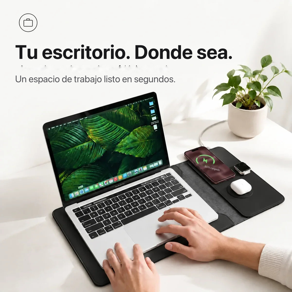 Tu escritorio donde sea — MagDesk Sleeve Negro Medianoche