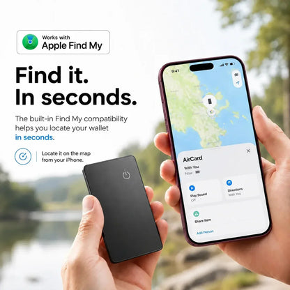 AirCard siendo ubicada con Apple Find My