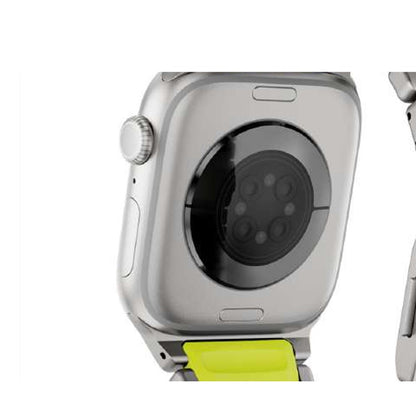 WatchBand Active Titanio Plata Verde lima