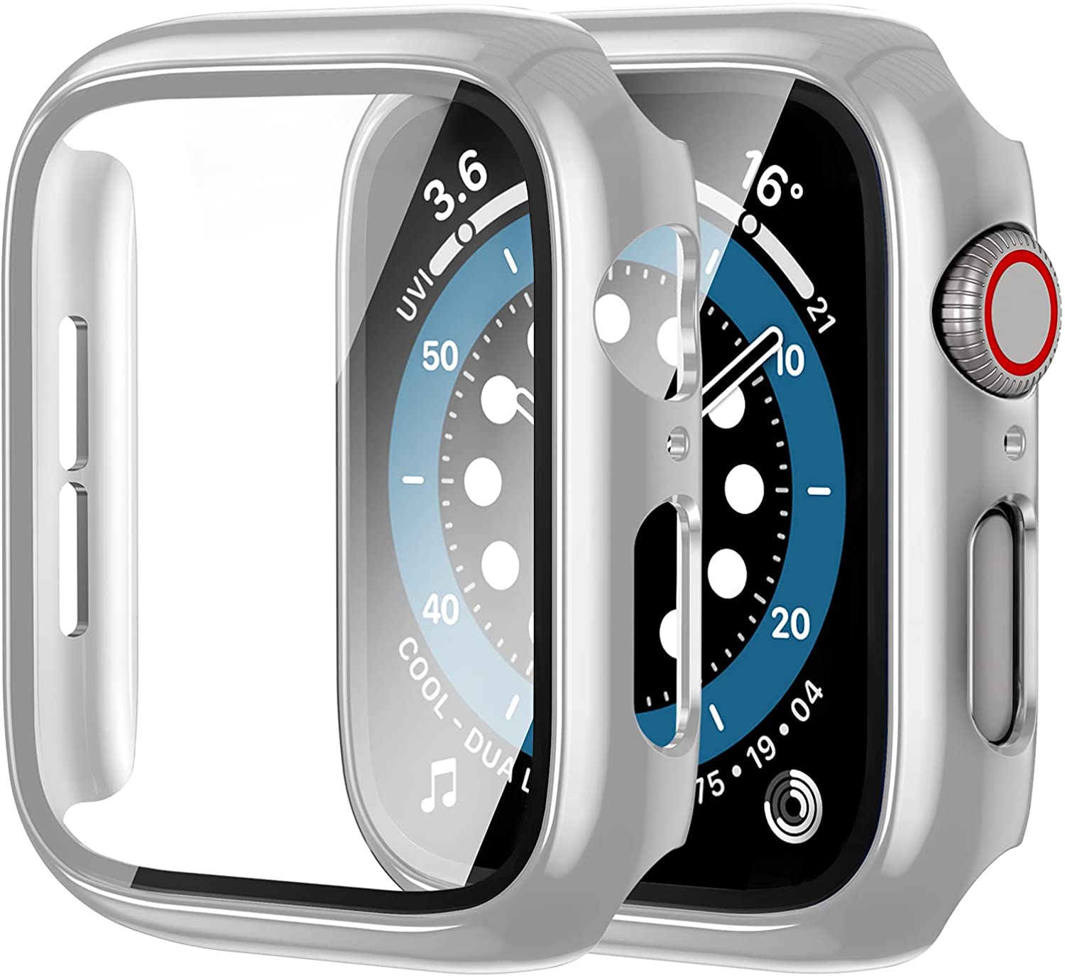 Crystal ™ - Protector de pantalla Apple Watch con vidrio templado - ENGLA Chile ® silver / 45mm series 7