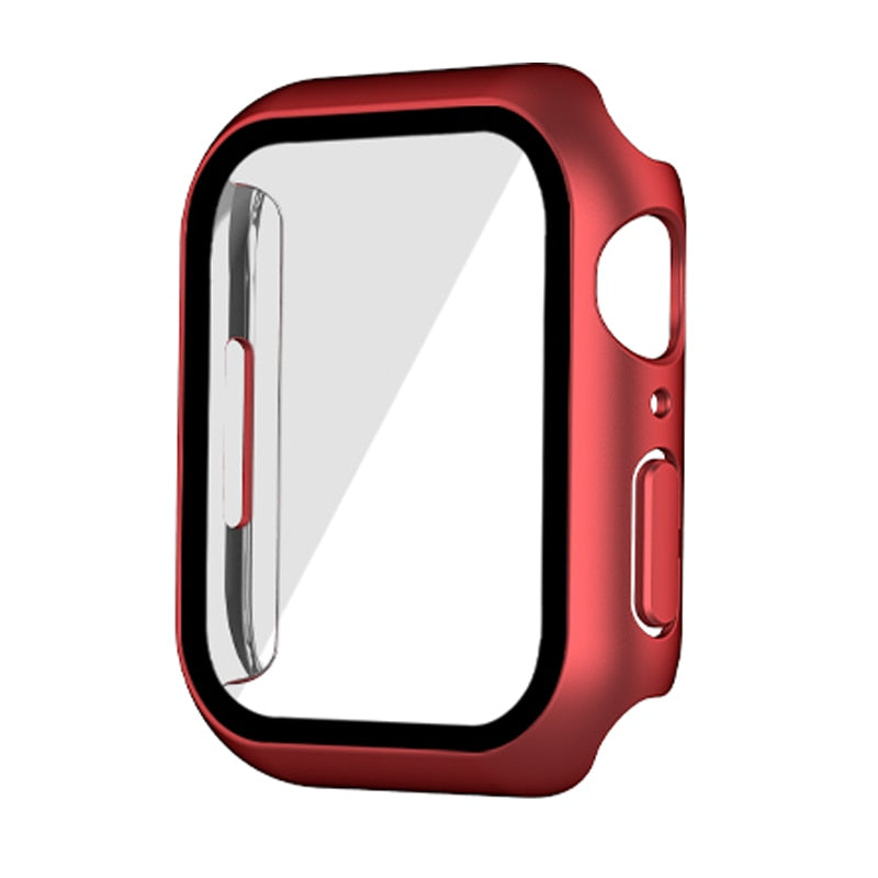 Crystal ™ - Protector de pantalla Apple Watch con vidrio templado - ENGLA Chile ® RED Aluminum / 45mm series 7