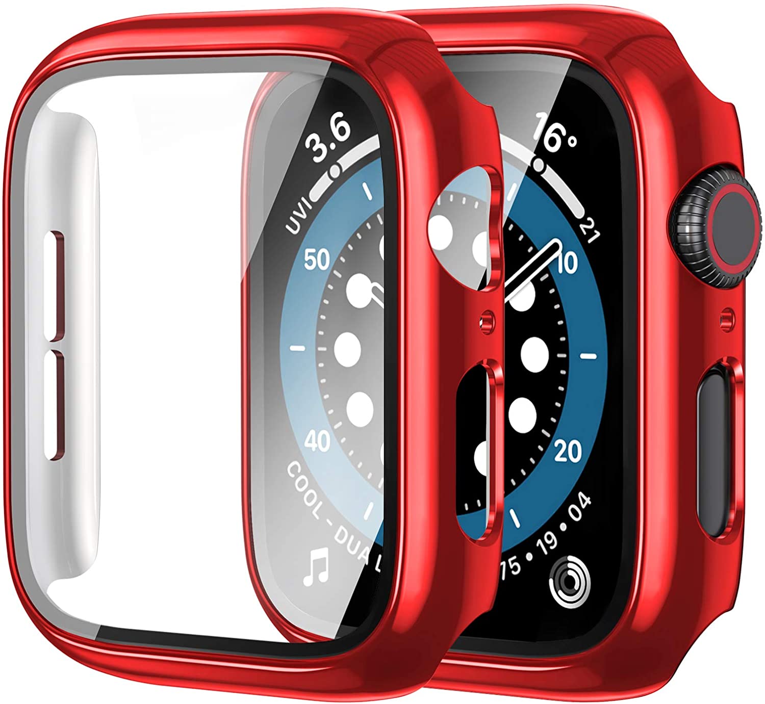 Crystal ™ - Protector de pantalla Apple Watch con vidrio templado - ENGLA Chile ® RED / 45mm series 7