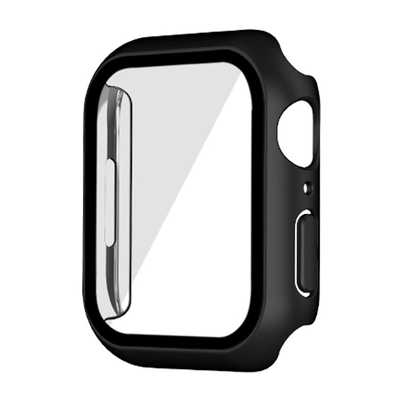 Crystal ™ - Protector de pantalla Apple Watch con vidrio templado - ENGLA Chile ® Black Aluminum / 45mm series 7