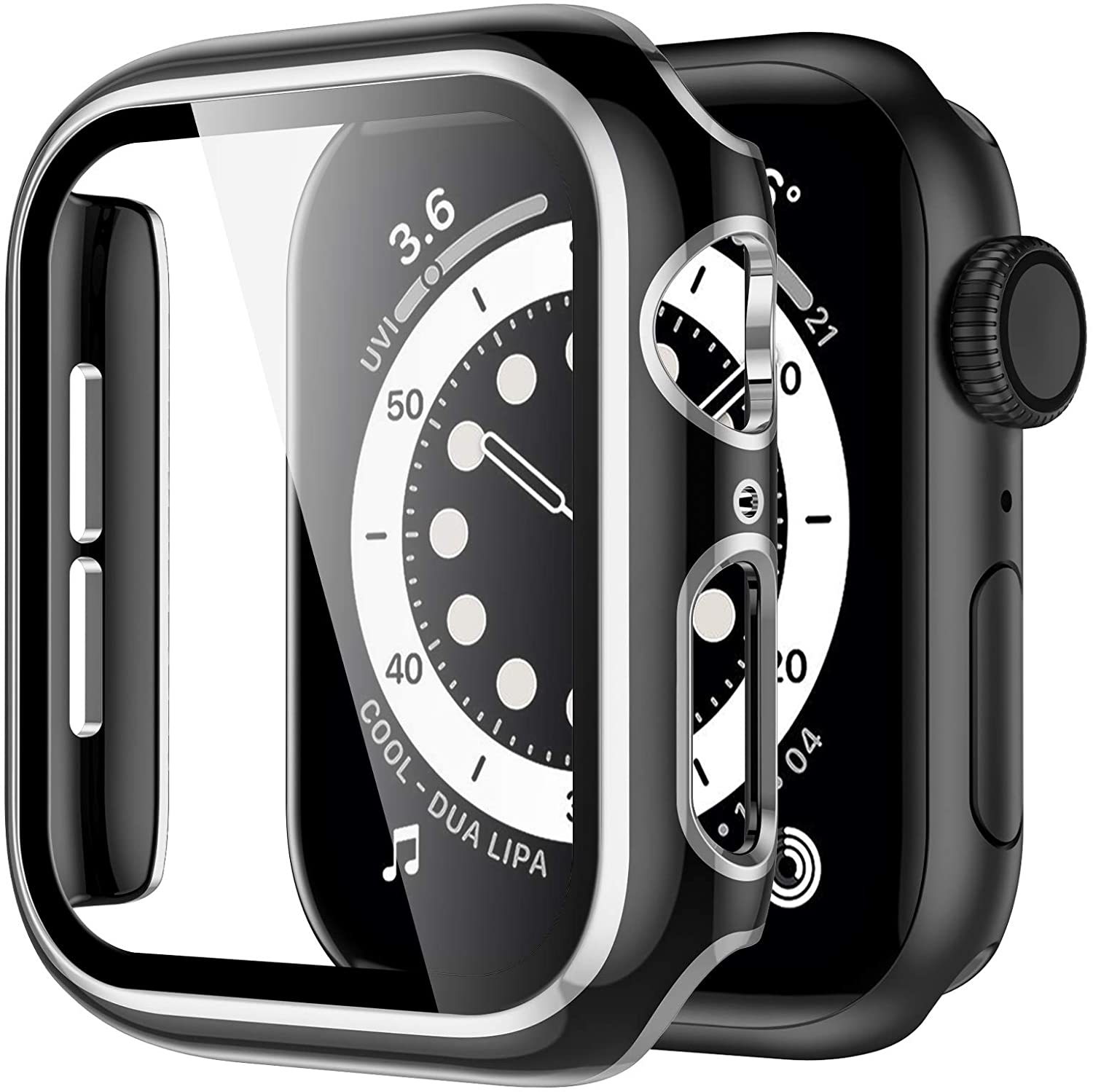 Diamond ™ - Protector + lámina Apple Watch - ENGLA Chile ® black silver / 38mm series 321