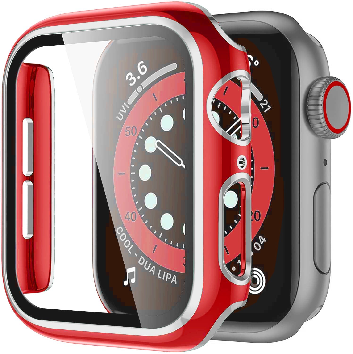 Diamond ™ - Protector + lámina Apple Watch - ENGLA Chile ® red silver / 38mm series 321