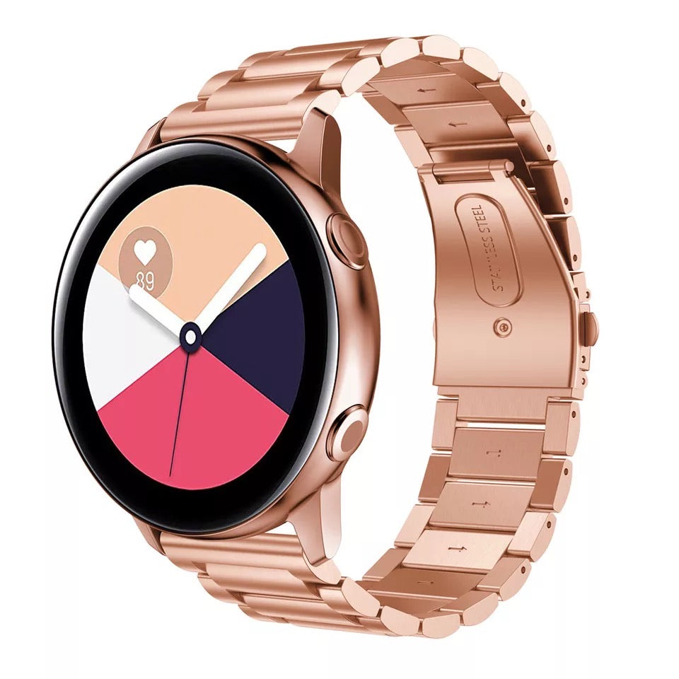 Exclusiva correa de acero inoxidable de lujo para Samsung series - ENGLA Chile ® rose gold / galaxy watch active