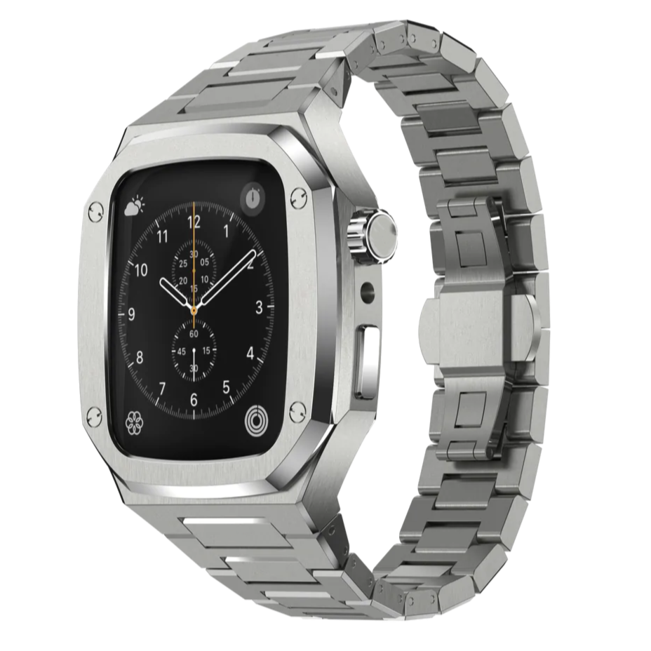 Royal ™ Metal series - Correa + protector para Apple Watch - ENGLA Chile ® Metal Silver / Apple Watch 44mm