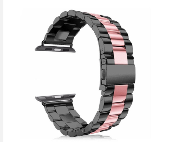 Exclusiva correa de acero inoxidable de lujo para Apple Watch - ENGLA Chile ® black pink / 42mm o 44mm