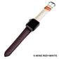 Correa de cuero para Apple Watch - ENGLA Chile ® WINE RED WHITE / 42mm or 44mm