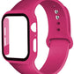 Correa de silicona + protector con vidrio templado para Apple Watch - ENGLA Chile ® pink / 42mm M--L