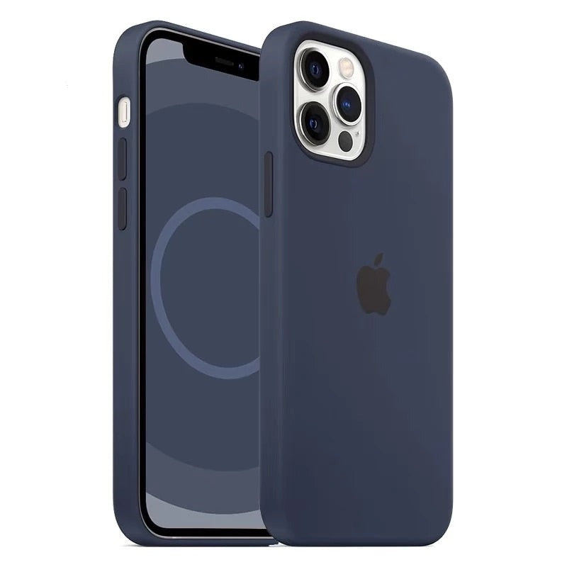 Apple iPhone 15 Plus Funda de silicona con MagSafe Azul