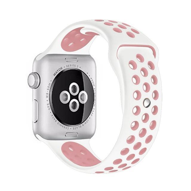 Correa deportiva Sport para Apple Watch 21 colores - ENGLA Chile ® White flour / 38MM or 40MM SM