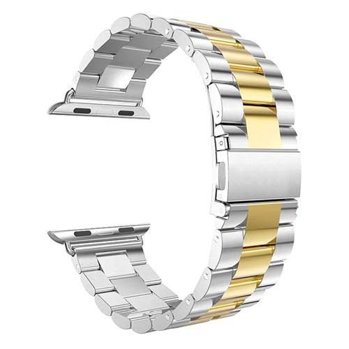 Exclusiva correa de acero inoxidable de lujo para Apple Watch - ENGLA Chile ® silver gold / 38mm o 40mm